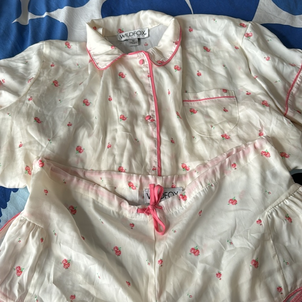 Wildfox floral rosebud pajamas set